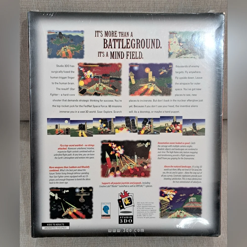 Star Fighter for PC and Power Mac 1996 CD-ROM Studio 3DO Big Box Video Game- NEW